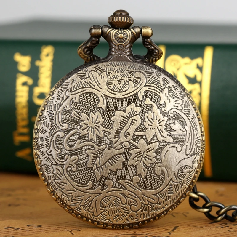 Bronze Totoro Quartz Pocket Watch Chain My Neighbor Totoro Pendant Necklace Jewelry Gifts Sweater Chain for Men Women Students