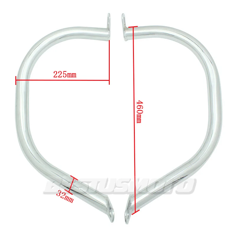 1 Pair Motorcycle Chrome Crash Bars Engine Guard Bumper For Kawasaki Vulcan VN1600 VN 1600 Nomad Classic Model 2003-2011