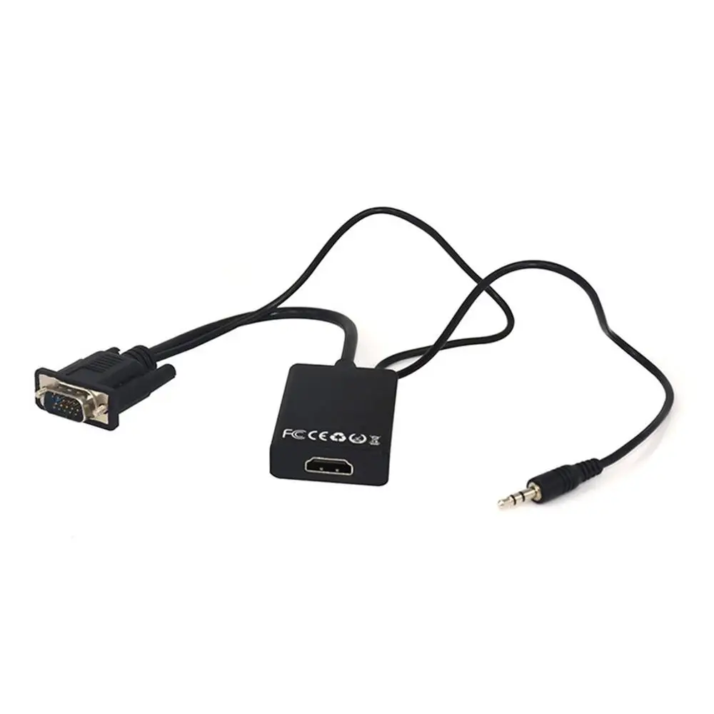 Vga To Hdmi Converter With Audio Adapter Vga To Hdmi Hd Converter 1080 Computer External Accessories