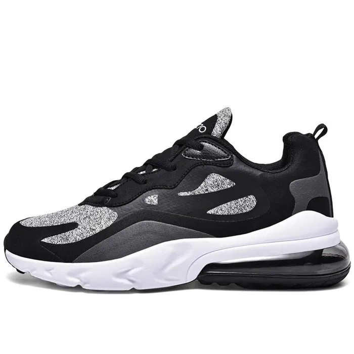 Black Gray Размеры 39-47, дышащие кроссовки для бега, мужские кроссовки с воздушной подушкой, уличная спортивная обувь, светильник, удобные мужские кроссовки для бега и ходьбы - Цвет: Black Gray