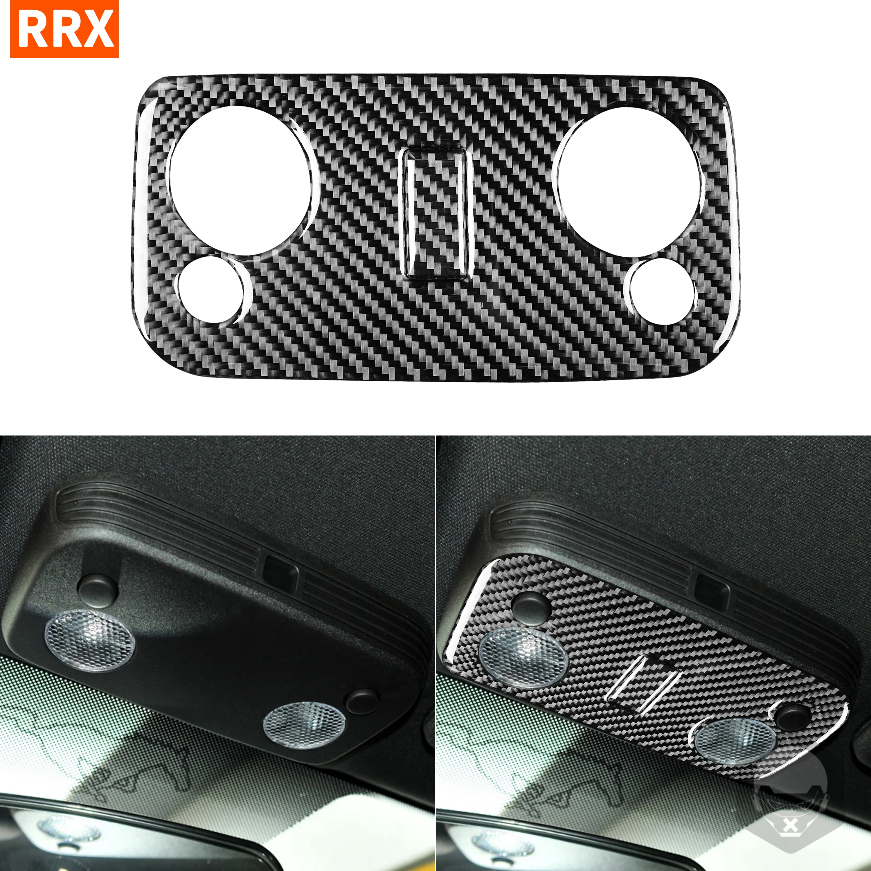 

For Ford Mustang GT 2005-2009 S197 Carbon Fiber Sticker Overhead Reading Light Button Panel Black Interiors Car Accessories