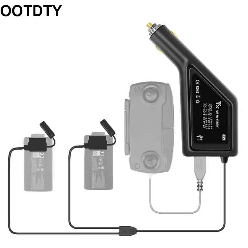 Flash Sale JOS Universal Car USB Charger Power Adapter Supply For DJI Mavic Mini Battery Remote Controller Mobile Cell Phone Tablet 