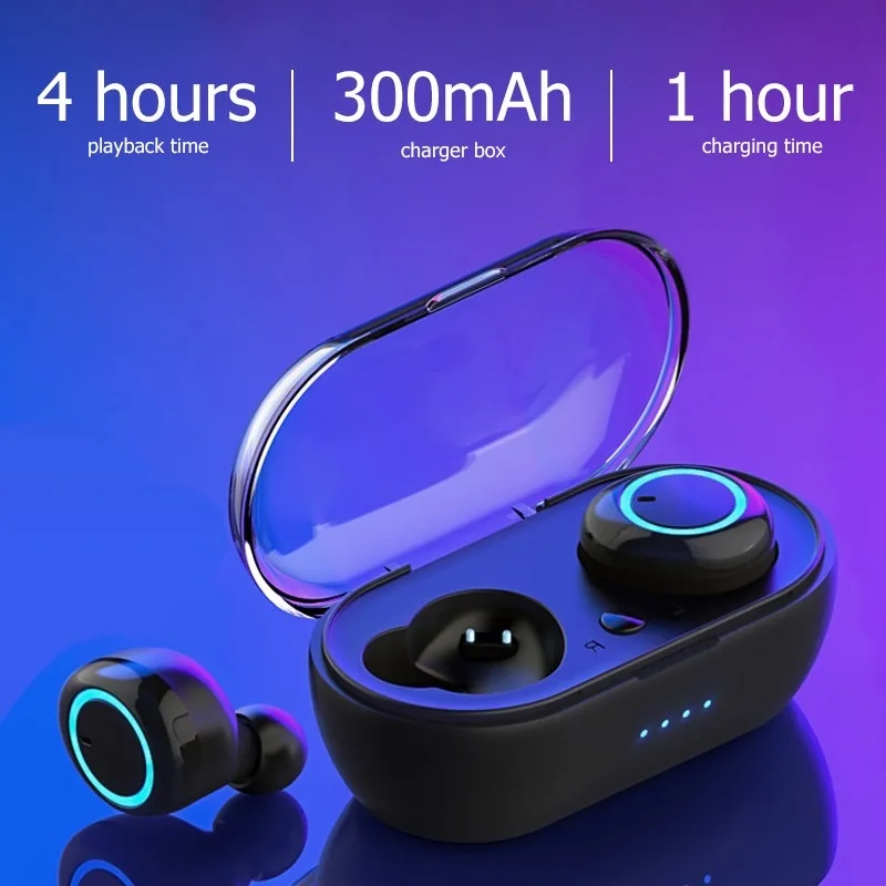 Bluetooth V5 0 Earphones Wireless Headphones With Microphone Sports Waterproof Headsets 2200mAh Charging Box For iPhone Android