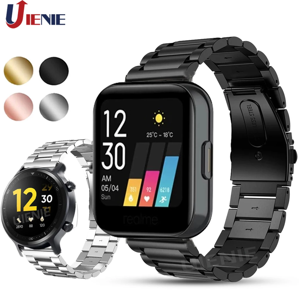 

Band for Realme Watch S Strap Stainless Steel Watchband Bracelet for Realme Watch Replacement Wristband Correa Accessories