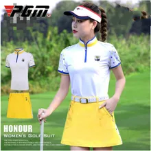 PGM Golf Женская футболка с коротким рукавом, спортивная одежда, Корейская футболка, весенне-летняя спортивная одежда