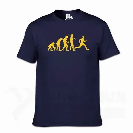 Футболка Evolution, рожденный бегать, мужская и женская летняя футболка с коротким рукавом, с интересным принтом, 16 цветов, хлопковая брендовая футболка для фитнеса, унисекс