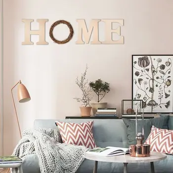 

Wooden Home Sign Decorative Unfinished Wooden Letters"Home" Wood Letters Wooden Home Decoration Letters For Home Wall Decoration