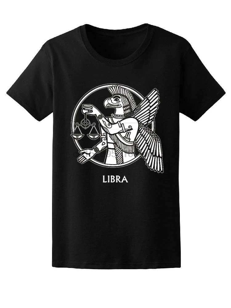 Племенной весы зодиака Символ Футболка хлопка подарок Tee для Для мужчин Быстрая