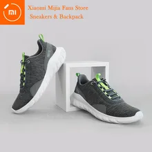 Xiaomi Mijia FREETIE 39-44 размера плюс мужская спортивная обувь, светильник, Дышащие Трикотажные Городские кроссовки для бега, уличные спортивные кроссовки