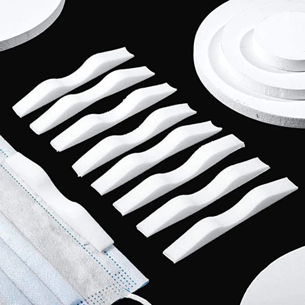 10pcs Diy Self-adhesive Sponge Seal Nose Bridge Pads Strip For Masks Comfortable Breathe Smoothly Pad Mask Accessory