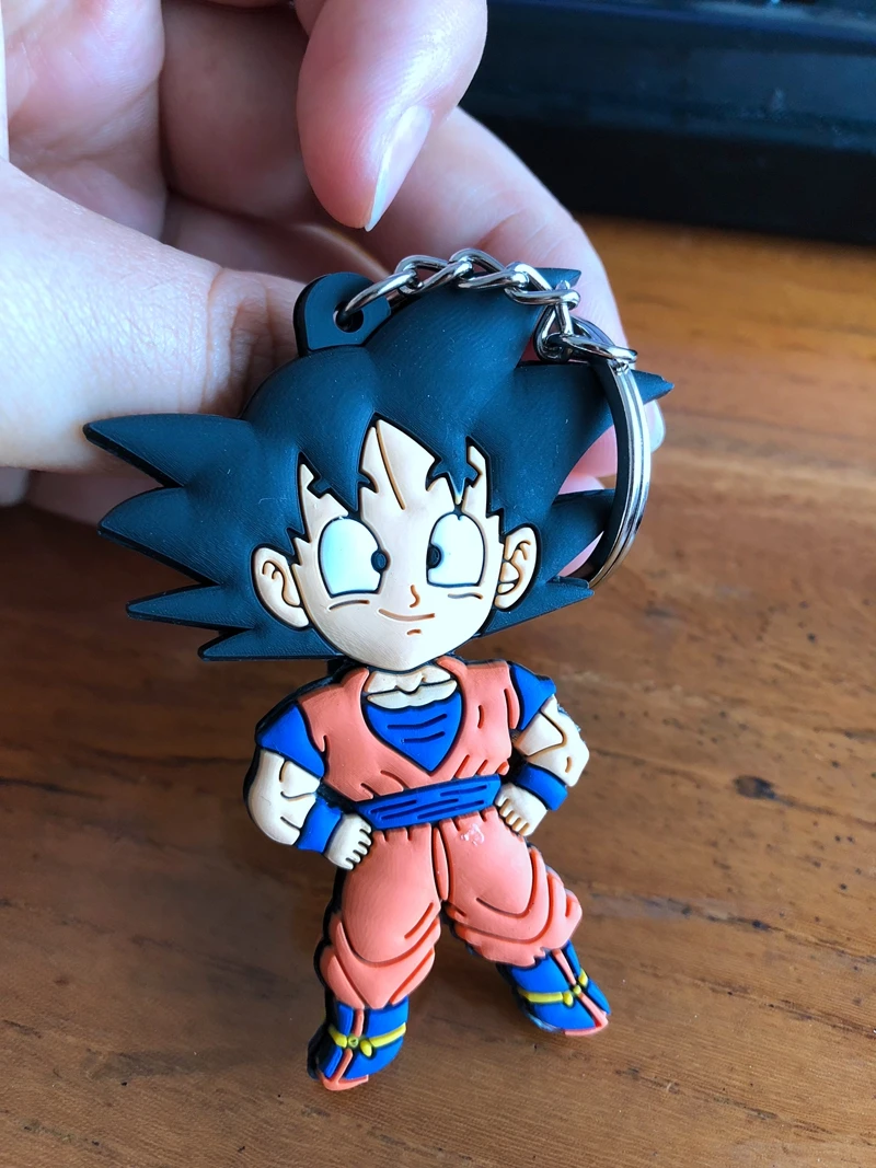 Dragon Ball Z Son Goku, супер ПВХ детали, рисунок, милый кулон, украшение, унисекс, сумка, цепочка, подвески, брелок для ключей - Цвет: MULTICOLOR