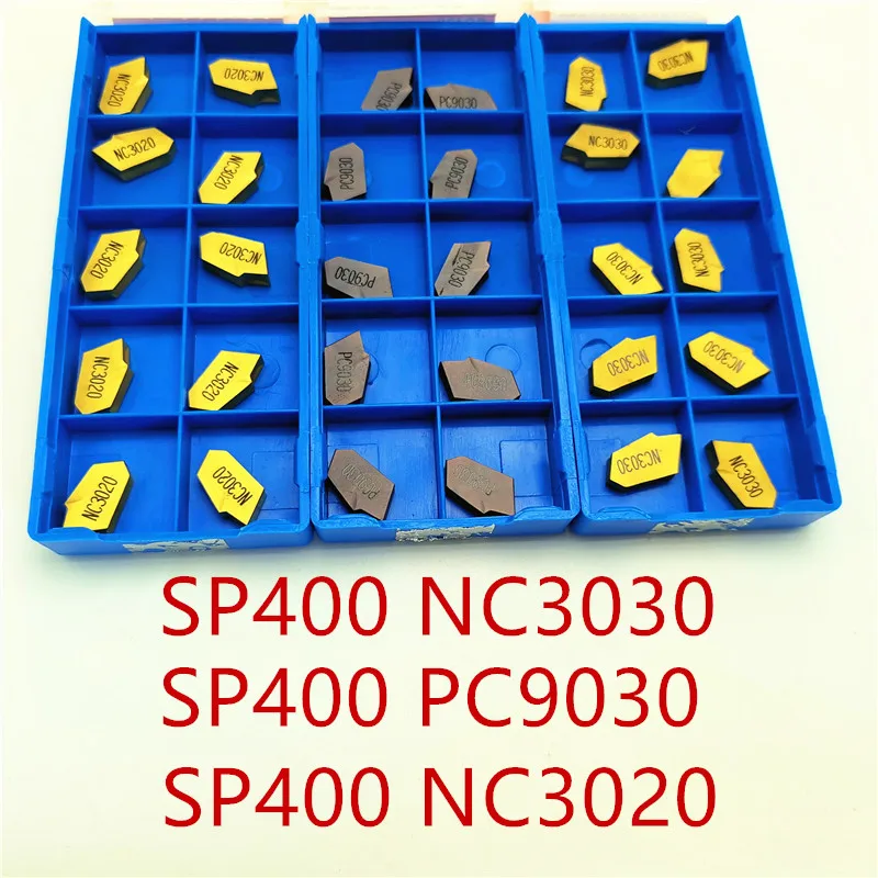 

Tungsten Carbide SP400 PC9030 / NC3020 / NC3030 Slotted Carbide Inserts Parting and grooving Tool CVD+PVD Lathe Tool