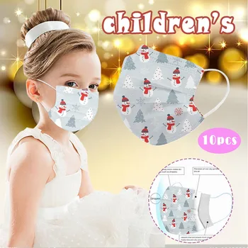 

10PCS Cartoon Kids Disposable 3 Layer Child Hygiene Thicken Children's scarf Face Mouth Earloop outdoor Fast Delievry