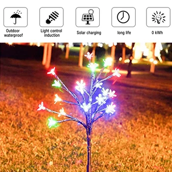 

Solar Sakura Flower Light Water-Proof Energy-Saving Sturdy Anti-Rust Outdoor Branch Lights Festival Garden Lawn