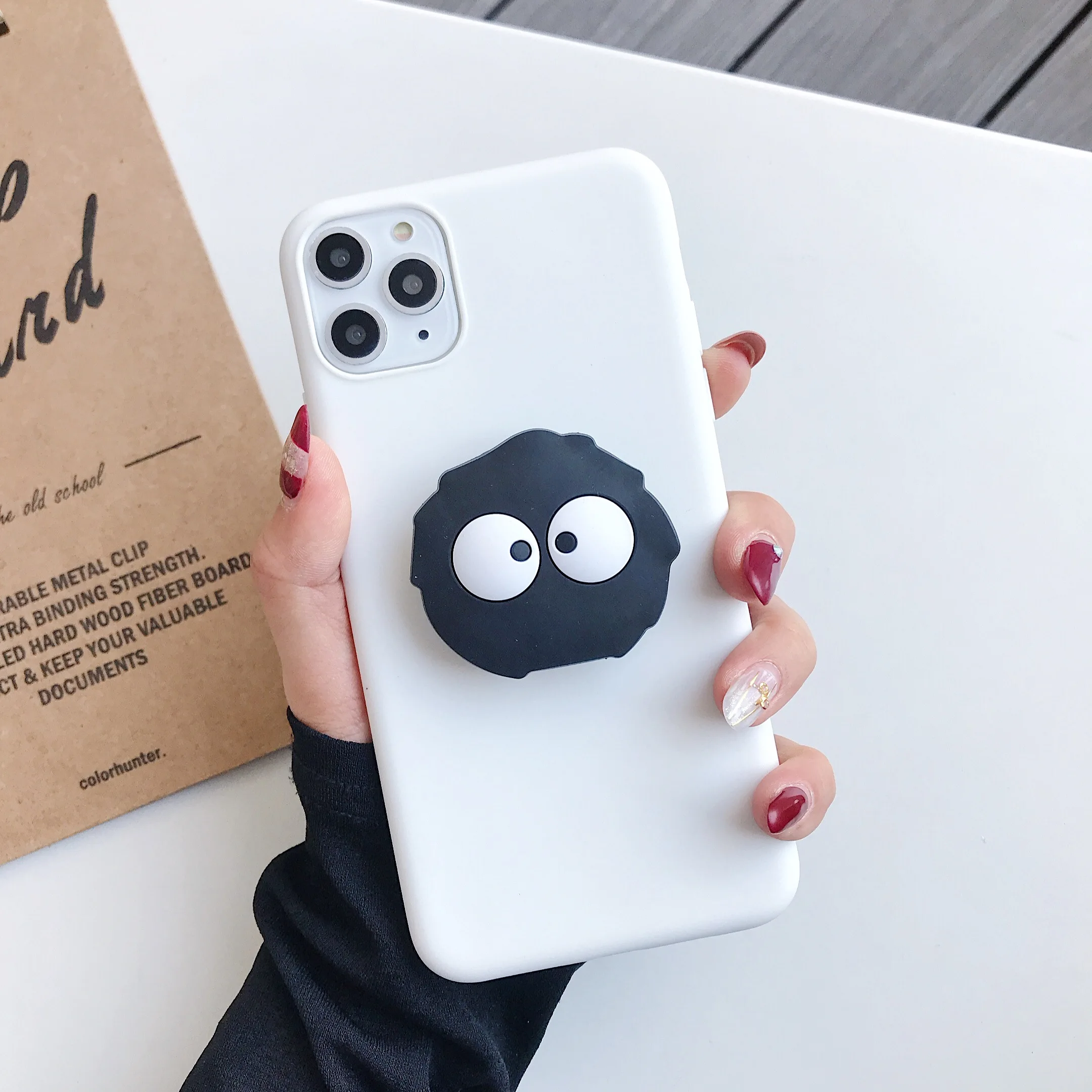 White 3D Крышка для мобильного телефона с изображением персонажа мультфильмов держатель чехол для Xiaomi Redmi 5 Plus/6 6A 7A Y3 Y2 Y1 S2 Note 4 4X5 5A 6 7 K20 Pro милая мягкая ТПУ Подставка Крышка - Цвет: White