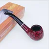 Wooden Vintage Durable Tobacco Smoking Pipe Black Resin Smoke Pipes Reduce Tar Cigarette Filter Men Gift Necessary Supplies ► Photo 2/6