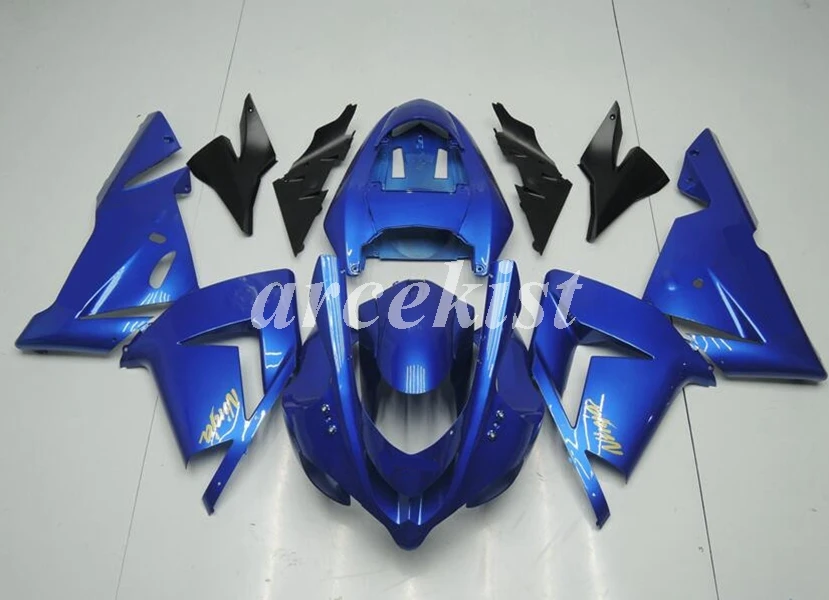 4 подарки ABS полный обтекатель комплект подходит для kawasaki Ninja ZX10R 2004-2005 04 05 10R ZX-10R Кузов Набор Синий глянцевый