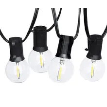 18FT/25FT 10 светодиодный/23 светодиодный G40 лампа для рождества Хэллоуина наружная гирлянда с 2 запасными лампами