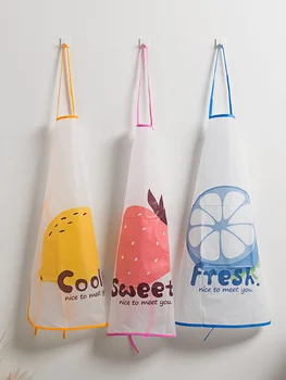 

Vanzlife Cartoon Fruit Waterproof Apron Oil-Proof Cooking Cute Gown Kitchen Cooking Fashion Household Adult Female Waist
