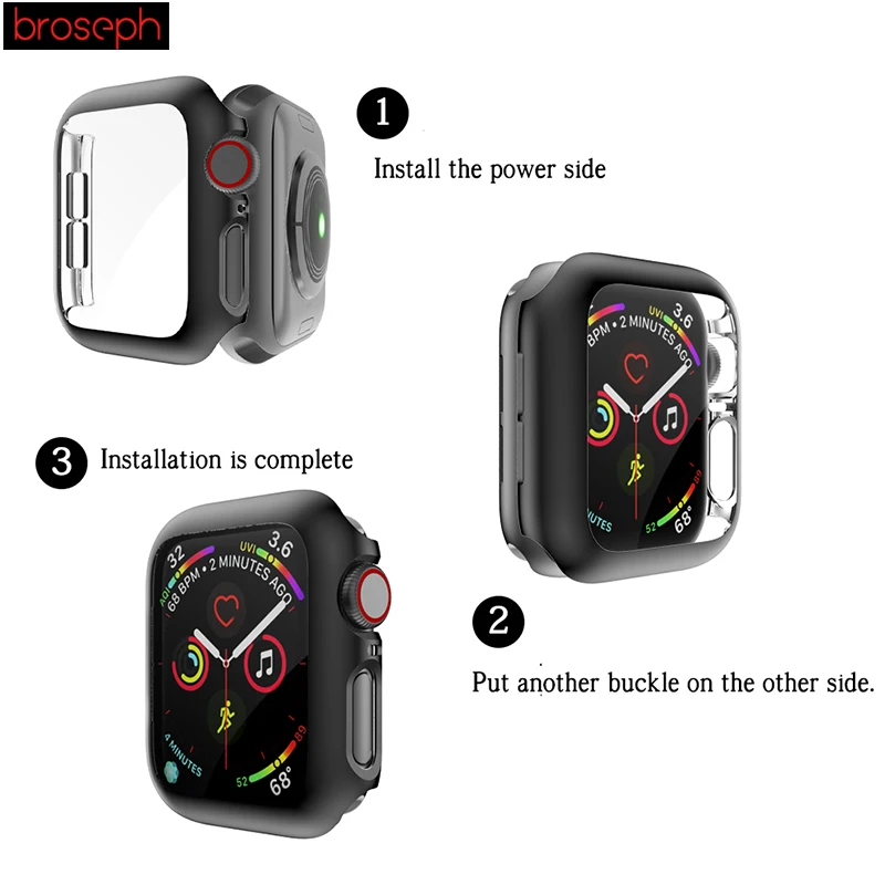 Чехол для экрана для Apple Watch Band Series 4 iWatch Band 44 мм 40 мм покрытие полное покрытие корпус бампер часы аксессуары