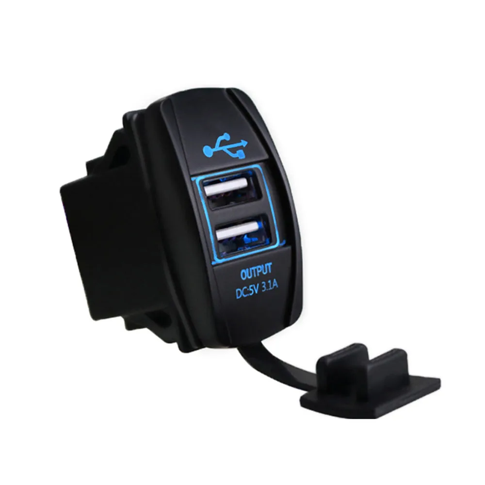 3.1A 12 V-24 V автомобиль Зарядное устройство двойной зарядка с usb-разъемом Мощность адаптер Водонепроницаемый для автомобиля зарядное устройство для мотоциклов