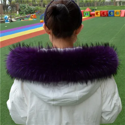8 Genuine Real Raccoon Fur Collar Scarves Natural Raccoon fur Shawl Women Parka Coat Hood Trim Collar warm Fashion solid wrap - Цвет: 8