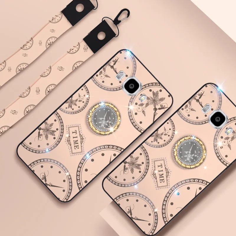Strap Ring Case Gold Для Samsung Galaxy J5 j510 чехол для телефона с магнитным кольцом для Galaxy J7 J710 - Цвет: Strap Ring Case Gold