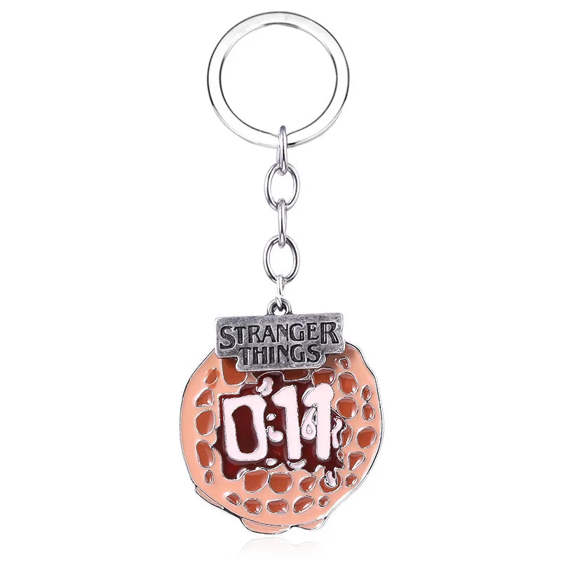Небесно-голубой RJ горячий фильм странные вещи брелок Demogorgon Eleven Waffles Дастин фигура брелки для ключей мужской женский брелок ювелирный подарок - Цвет: Небесно-голубой