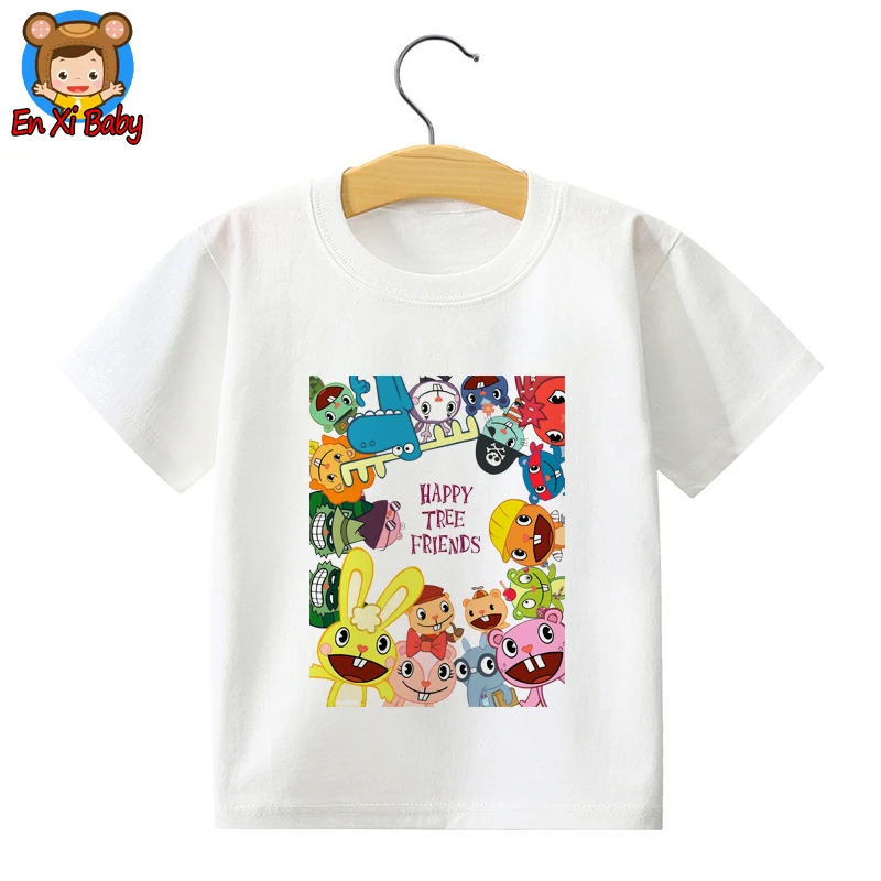 Happy Tree Friend children T Shirt Tee Size S - 3XL Clothing boys and girls Tshirt New 2020 Fashion Short Sleeve T-Shirt MJ | Мать и