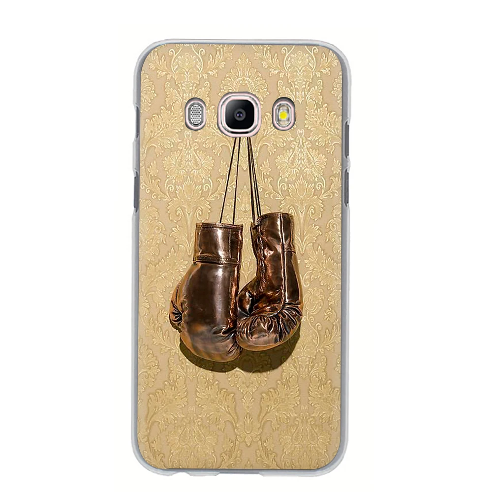 EWAU Boxing Gloves Pattern Soft Silicone Mattle phone case for Samsung A2 A20E A70s J3 J4 J5 J6 Plus Prime J7 DUO J8 - Color: T5