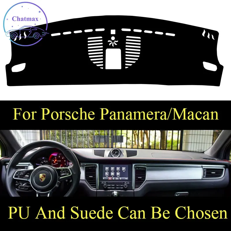 

Customize For Porsche Macan 14-20/Panamera Dashboard Console Cover PU Leather Suede Protector Sunshield Pad