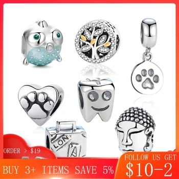 

CodeMonkey 8 Style Life Tree Face Tooth Charms Beads Fit Original 3mm Bracelet For Women DIY Jewelry Making Party Gift CMS047