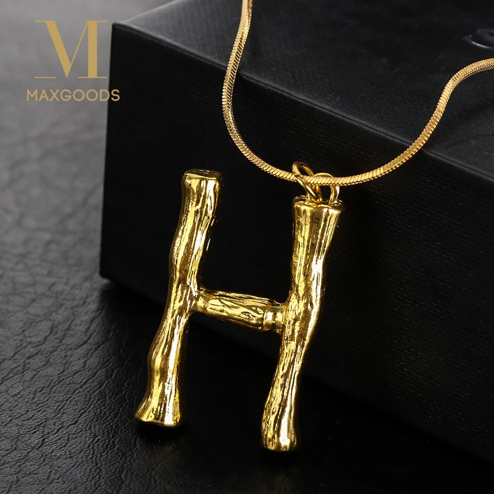 

Trendy Letter Alphabet Pendant Necklace for Men Women Gold Color Chain Initial Bib Necklaces Charms Jewelry