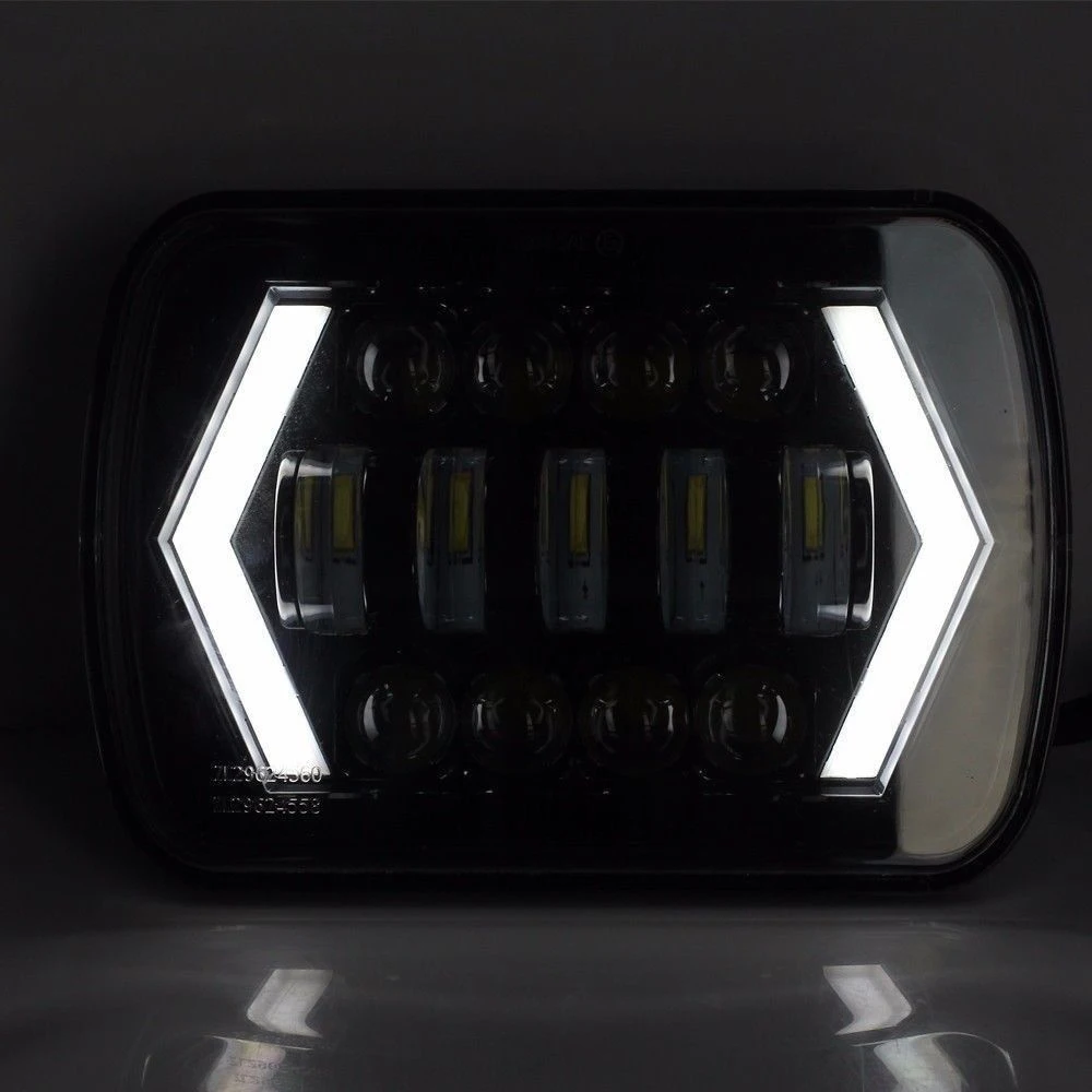 1 пара 55 Вт 7x6 ''5X7" светодиодный головной светильник для Jeep Wrangler YJ Cherokee XJ квадратный головной светильник s сигнальный светильник для автомобиля аксессуары