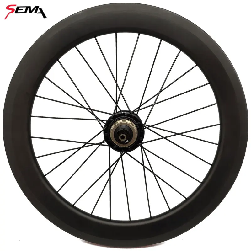 Карбоновое колесо 16 ''349 Brompton супер светильник 16inch349 SEMA 3 Спицы trispirts Hubsmith TPI керамический подшипник 2 скорости Floding велосипед