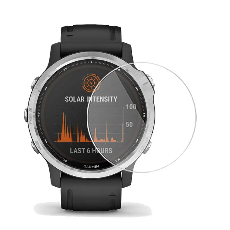 Защита экрана для смарт-часов Garmin Fenix 6s / Sapphire Pro Solar защитное закаленное стекло