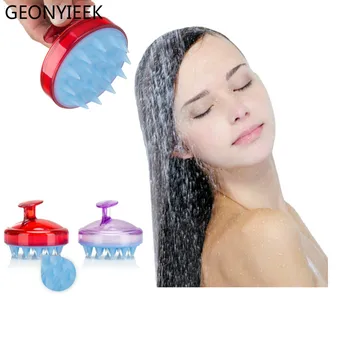 

1Pc Soft Hair Washing Brush escova de cabelo Silicone Shampoo Brush Wide Tooth Comb Head Body Scalp Massage Comb
