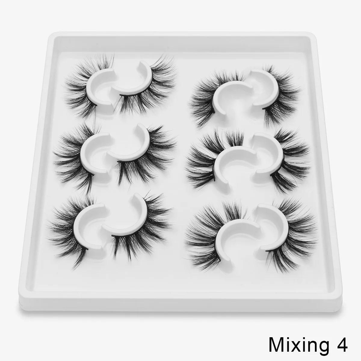 SEXYSHEEP 6 пар 3D норковые накладные ресницы драматические Объемные Накладные ресницы макияж натуральные накладные ресницы Полный мягкий шелк ресницы - Цвет: mixing4
