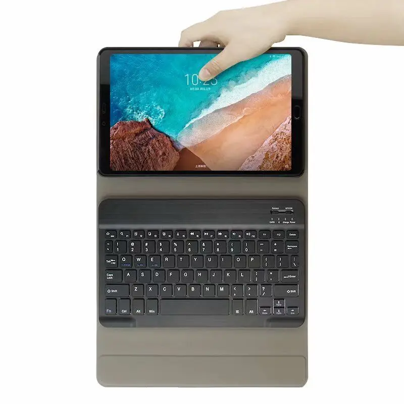 Русский/Иврит/испанский беспроводной Bluetooth клавиатура Стенд кожаный чехол для Xiao mi Pad 4 Plus mi Pad4 Plus 10,1 Tab