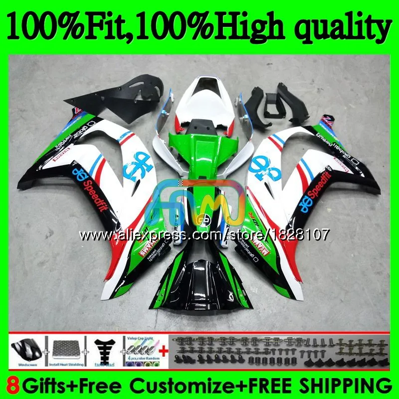Инъекции для KAWASAKI ZX1000 ZX 10R 1000CC 18BS. 63 ZX-10R ZX10R, 11, 12, 13, 14, зеленого цвета фабрики 15 2011 2012 2013 обтекатели