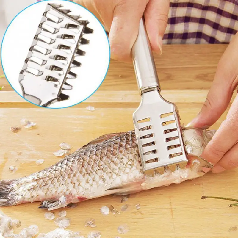 

Fast Remove Fish Knife Cleaning Peeler Scaler Scraper Kitchen Tools Fish Skin Brush Scraping Fishing Scale Brush Graters