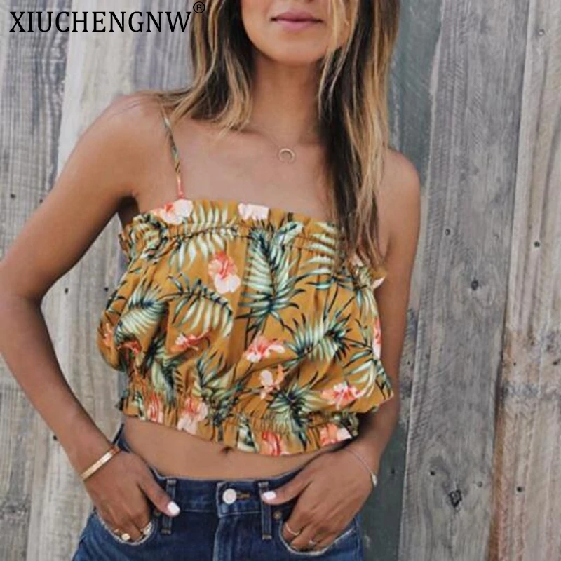 Женский топ на бретельках, жилет с вырезом на спине, топ Boho Mujer Weed Top Verano, сексуальный Повседневный атласный жилет Milkmaid, домашний Топ без бретелек с бабочкой