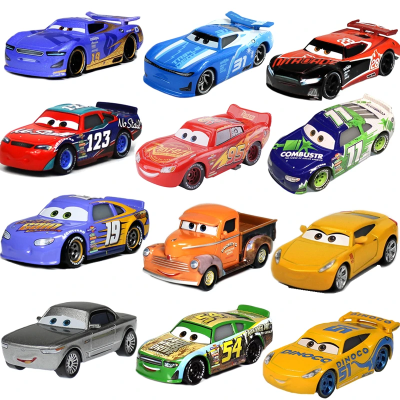 2020 New Disney Pixar Car 3 Lightning McQueen Racing Family Jackson Storm Ramirez 1:55 Die Cast Metal Alloy Children's Toy Car