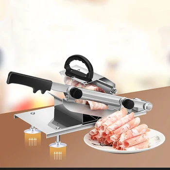 Online Manual Stainless Steel Meat Slicer Frozen Meat Planing Machine 3-11MM Adjustable