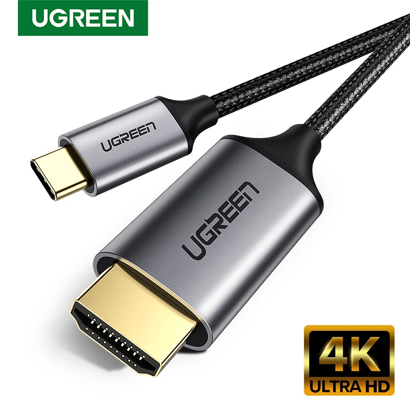Ugreen USB C kabel HDMI typ C na HDMI Thunderbolt 3 konwerter dla MacBook Huawei Mate 40 Pro USB-C HDMI Adapter USB type-c HDMI