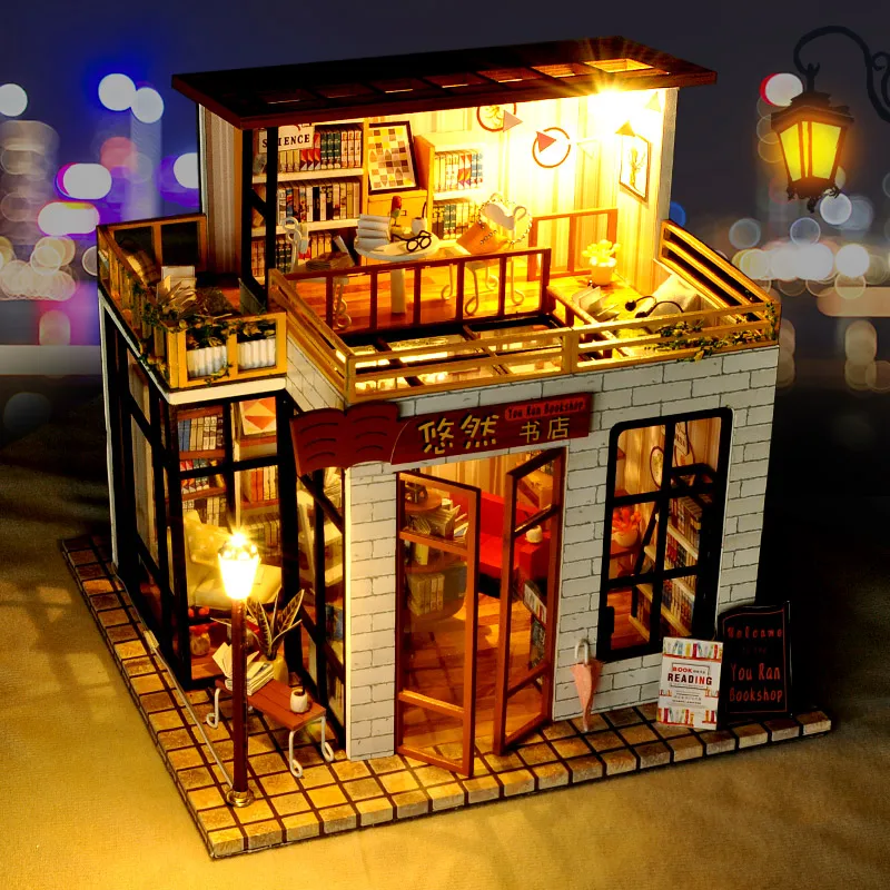 Кукольный дом деревянная мебель Diy миниатюрный дом собрать 3d Miniaturas кукольный домик головоломки наборы игрушки для детей подарок на день рождения