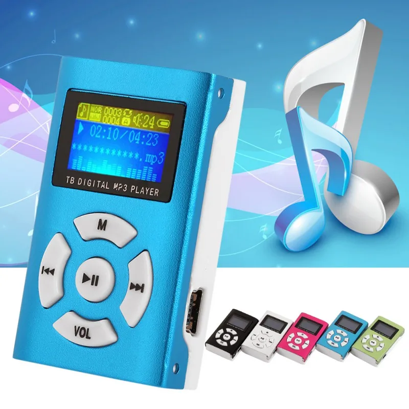 USB мини MP3-плеер с ЖК-экраном Поддержка Micro SD TF карта стильный дизайн спортивный компактный