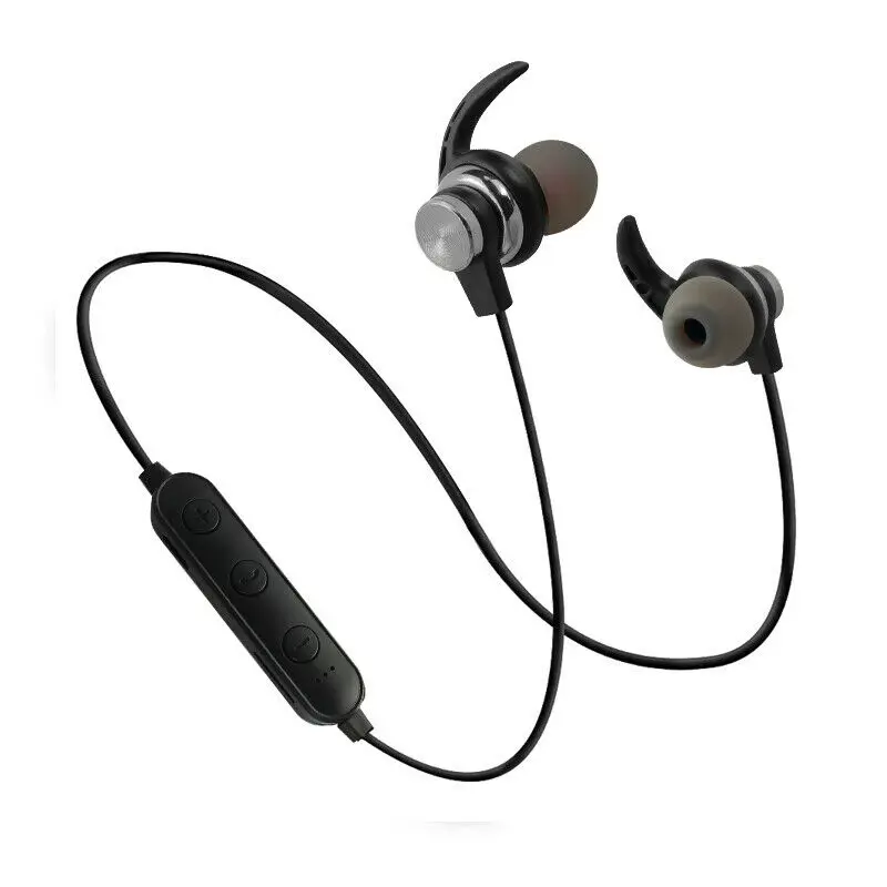 Серый Bluetooth 4,2 наушники беспроводные магнитные спортивные наушники Спортивная гарнитура - Цвет: Серый