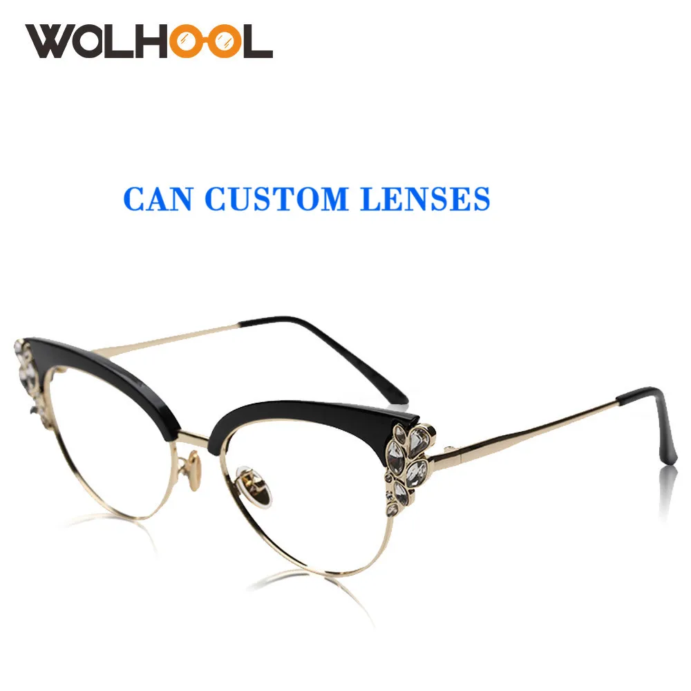 Винтажные очки кошачий глаз оправа для женщин прозрачные линзы по рецепту