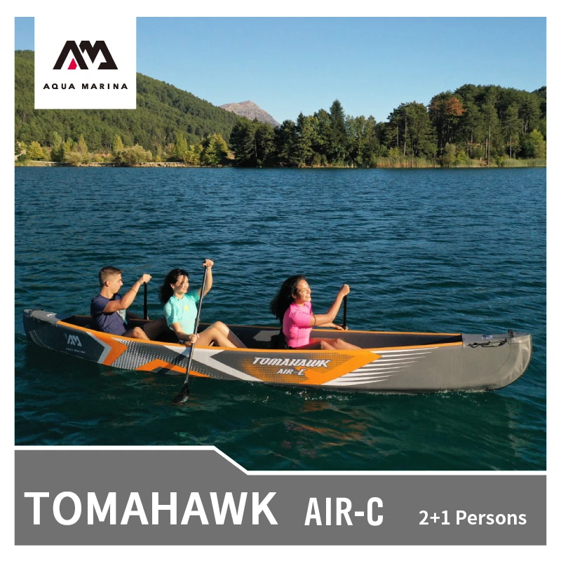 2020 Baru Aqua Marina Olahraga Kayak Tomahawk Air C Tiup Kano 2 1 Orang Tiup Perahu Dayung Olahraga Air 478 88cm Berselancar Aliexpress